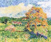 Camille Pissarro The fall of the big walnut painting